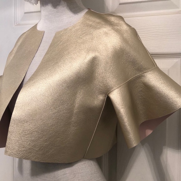 Chelsea & Violet Reversible Gold/Pink Bolero - Picture 5 of 8